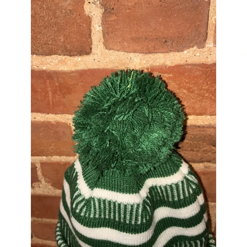 NY Jets Green‎ White Pom Beanie Knit Cuffed Hat Adult